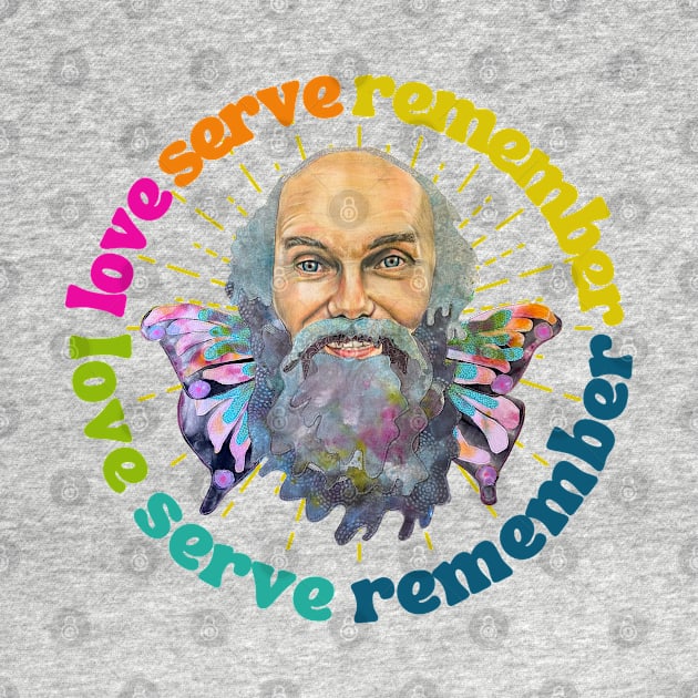 Ram Dass Love Serve Remember by karenpaytonart